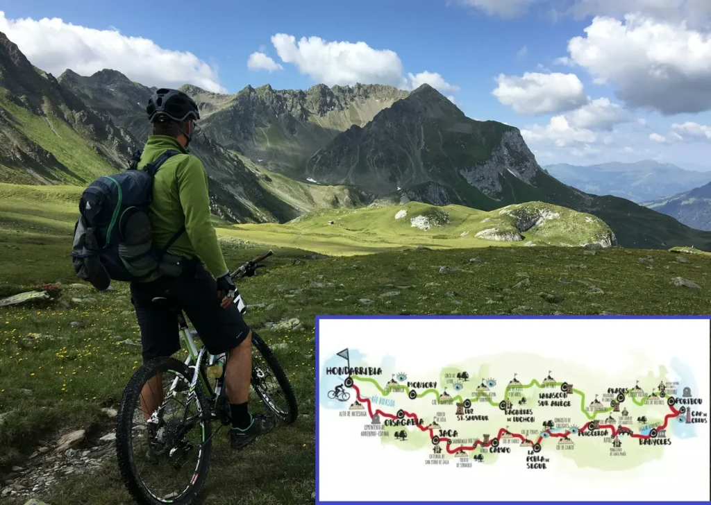 Men in the mountains in Bicycle