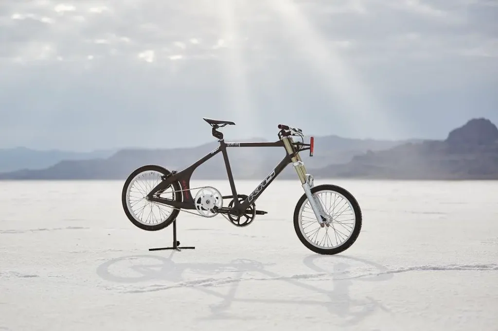 Bicicleta usada para romper el récord Guinness de velocidad en bicicleta